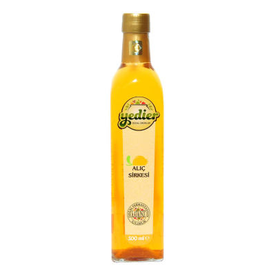 Yedier Doğal Fermantasyon Katkısız İçilebilir Alıç Sirkesi Cam Şişe 500 ML
