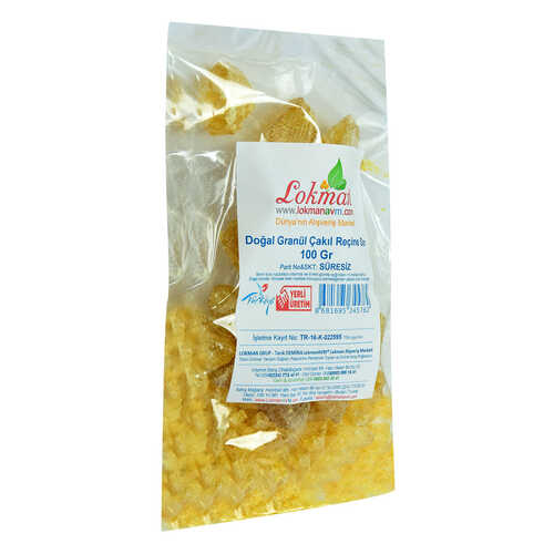 LokmanAVM Doğal Granül Çakıl Reçine Sarı 100 Gr Paket