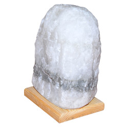 Doğal Kaya Tuzu Lambası Çankırı Kablolu Ampullü Beyaz 4-5 Kg - Thumbnail