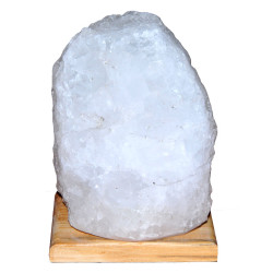 Doğal Kristal Kaya Tuzu Lambası Çankırı Kablolu Ampullü Beyaz 2-3 Kg - Thumbnail