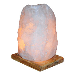 Doğal Kristal Kaya Tuzu Lambası Çankırı Kablolu Ampullü Beyaz 3-4 Kg - Thumbnail