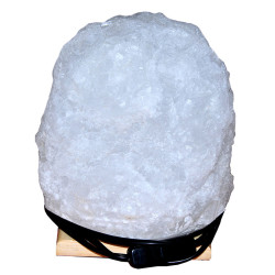 Doğal Kristal Kaya Tuzu Lambası Çankırı Kablolu Ampullü Beyaz 5-6 Kg - Thumbnail