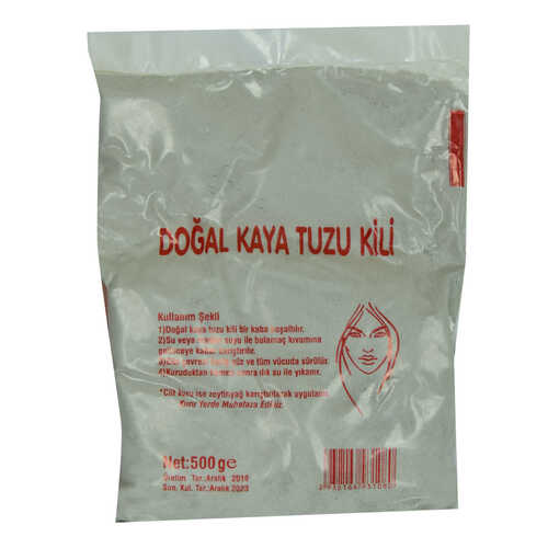 LokmanAVM Doğal Saf Naturel Ayak ve Cilt Bakım Kaya Tuzu Kili Öğütülmüş 500 Gr Paket