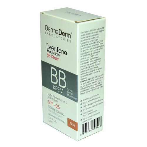 DermaDerm EvenTone BB Krem Orta Ton Vitaminli Spf+25 Güneş Koruma Bitki Özlü 50 ML