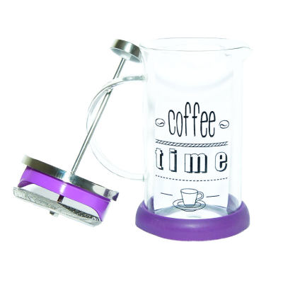 Yitian French Press Bitki Çayı Cam Demliği Mor 600 ML