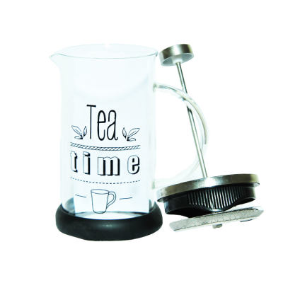 Yitian French Press Bitki Çayı Cam Demliği Siyah 600 ML