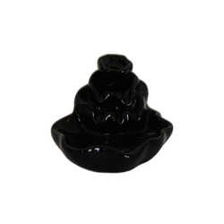 Geri Akış Buhurdanlık Tütsülük Seramik Şelale Siyah Backflow C0902 - Thumbnail