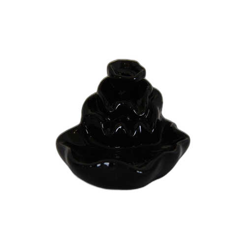 LokmanAVM Geri Akış Buhurdanlık Tütsülük Seramik Şelale Siyah Backflow C0902