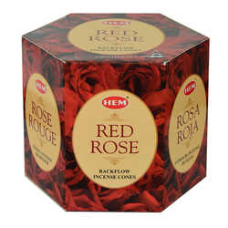 Geri Akış Şelale Kırmızı Gül Kokulu 40 Konik Tütsü - Red Rose Backflow Incense Cones - Thumbnail