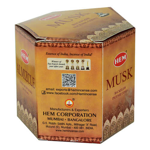 Hem Tütsü Geri Akış Şelale Misk Kokulu 40 Konik Tütsü - Musk Backflow Incense Cones