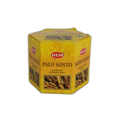 Hem Tütsü Geri Akış Şelale Palo Santo Ağacı Kokulu 40 Konik Tütsü - Palo Santo Backflow Incense Cones