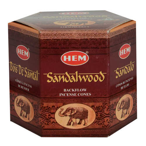 Hem Tütsü Geri Akış Şelale Sandal Ağacı Kokulu 40 Konik Tütsü - Sandalwood Backflow Incense Cones