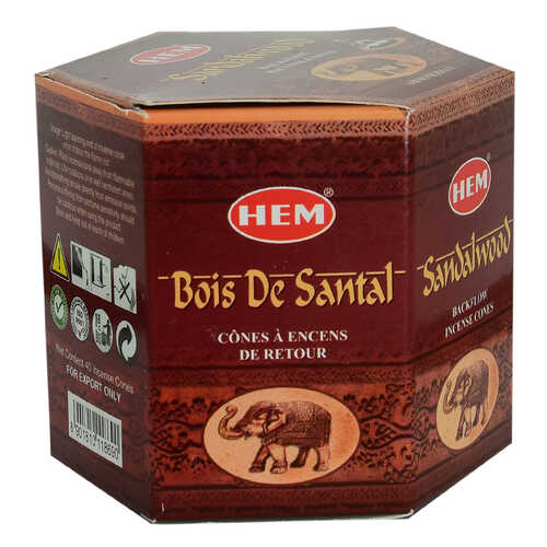 Hem Tütsü Geri Akış Şelale Sandal Ağacı Kokulu 40 Konik Tütsü - Sandalwood Backflow Incense Cones