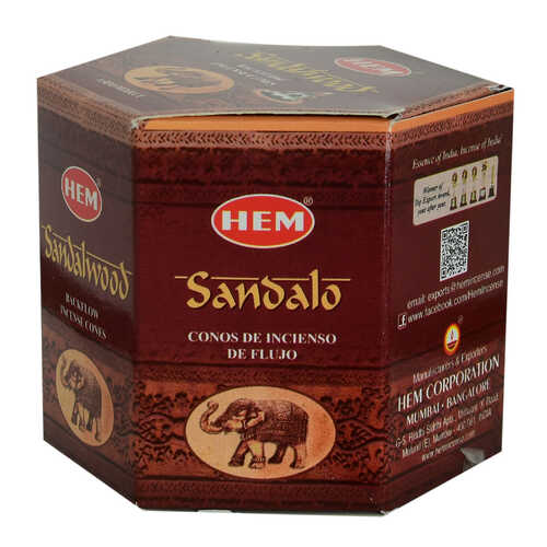 Hem Tütsü Geri Akış Şelale Sandal Ağacı Kokulu 40 Konik Tütsü - Sandalwood Backflow Incense Cones