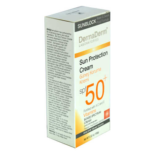 DermaDerm Güneş Koruma Kremi Spf 50+ Faktör Parabensiz UVA/UVB Yüksek Koruma 100 Gr