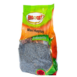 Bağdat Baharat - Haşhaş Tohumu Tane Doğal Mavi 1000 Gr Paket (1)