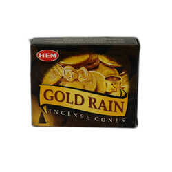 Altın Yağmuru Bolluk Bereket Çeken 10 Konik Tütsü - Gold Rain Incense Cones - Thumbnail