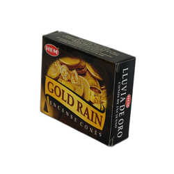 Altın Yağmuru Bolluk Bereket Çeken 10 Konik Tütsü - Gold Rain Incense Cones - Thumbnail