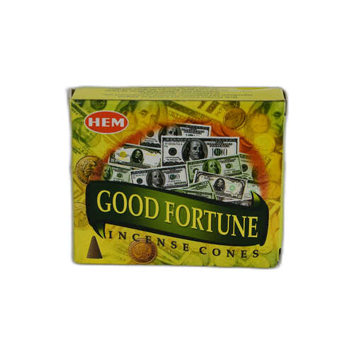 Hem Tütsü İyi Şans Talih Servet Çekme 10 Konik Tütsü - Good Fortune Incense Cones