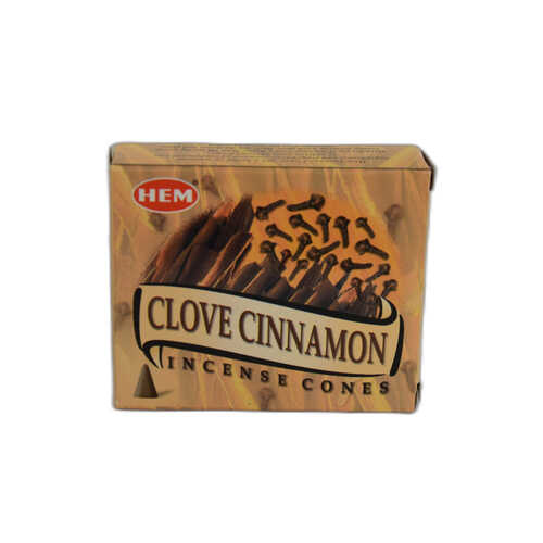 Hem Tütsü Karanfil Tarçın Kokulu 10 Konik Tütsü - Clove Cinnamon Incense Cones