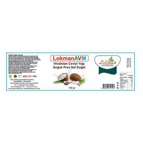 Hindistan Cevizi Yağı Soğuk Pres Saf Doğal Cam Kavanoz 150 Gr - 210 ML - 8