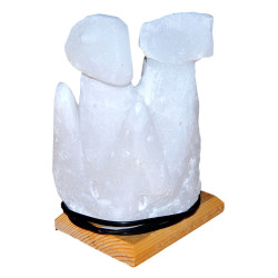İki Bacalı Peribacası Şekilli Doğal Kaya Tuzu Lambası Çankırı Kablolu Ampullü Beyaz 4 - 5 Kg - Thumbnail