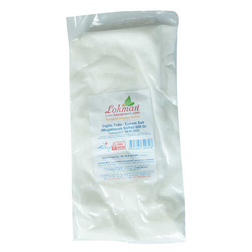 LokmanAVM İngiliz Tuzu Yenilebilir Epsom Salt Magzenyum Sülfat 500 Gr