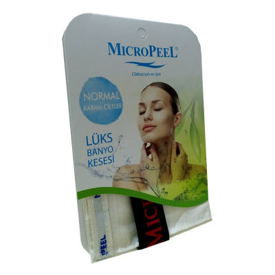 Micro Peel İpek Karma Cilt İçin Banyo Kesesi Beyaz 16X25