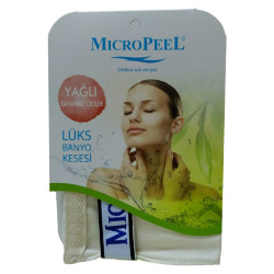 Micro Peel - İpek Yağlı Cilt İçin Banyo Kesesi Beyaz 16X24 Görseli