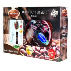 Kakao Yağlı Vücut Bakım Seti - Krem & Peeling Sabunu - Thumbnail