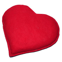 Kalp Desenli Doğal Kaya Tuzu Yastığı Mor - Kırmızı 2-3 Kg - Thumbnail