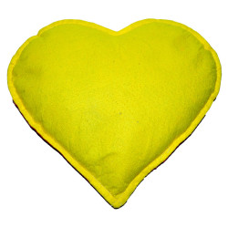 Kalp Desenli Doğal Kaya Tuzu Yastığı Sarı - Kırmızı 2-3 Kg - Thumbnail
