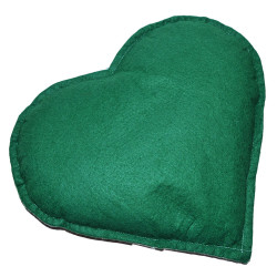 Kalp Desenli Doğal Kaya Tuzu Yastığı Yeşil - Pudra 2-3 Kg - Thumbnail
