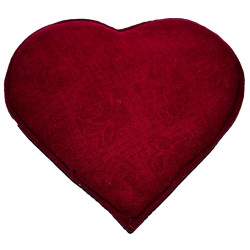 Kalp Desenli Gül Kabartmalı Doğal Kaya Tuzu Yastığı Kırmızı 2-3 Kg - Thumbnail