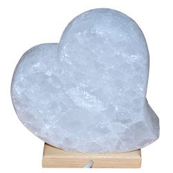 Kalp Şekilli Doğal Kaya Tuzu Lambası Çankırı Kablolu Ampullü Beyaz 3-4 Kg - Thumbnail