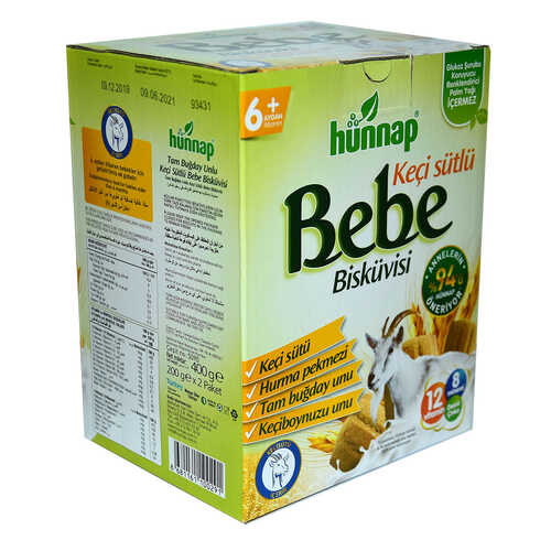 Hünnap Keçi Sütlü Bebe Bisküvisi 2 x 200 Gr