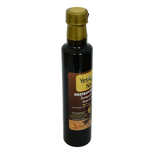 Yeşil Naturel Keçiboynuzu Özü Zerdeçal Zencefil Polen Propolis Karışımı Cam Şişe 360 Gr