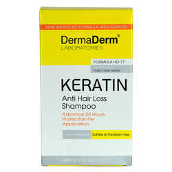 DermaDerm - Keratin Saç Dökülmesine Karşı Şampuan (Sülfat ve Parafinsiz) 300 ML Görseli