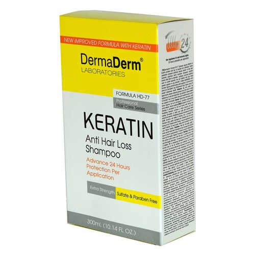 DermaDerm Keratin Saç Dökülmesine Karşı Şampuan (Sülfat ve Parafinsiz) 300 ML