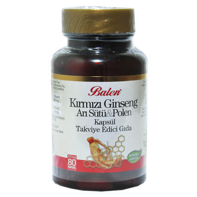 Balen Kırmızı Ginseng & Arı Sütü & Polen 80 Kapsül