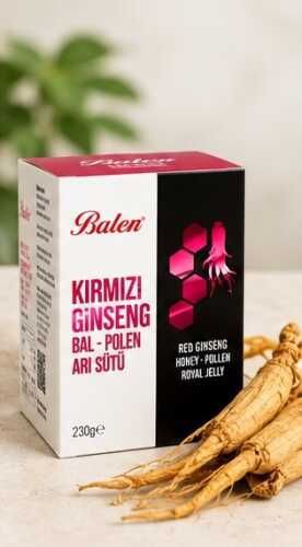 Kırmızı Ginseng Bal-Polen-Arı Sütü Macunu Bitkisel Karışım 230 Gr