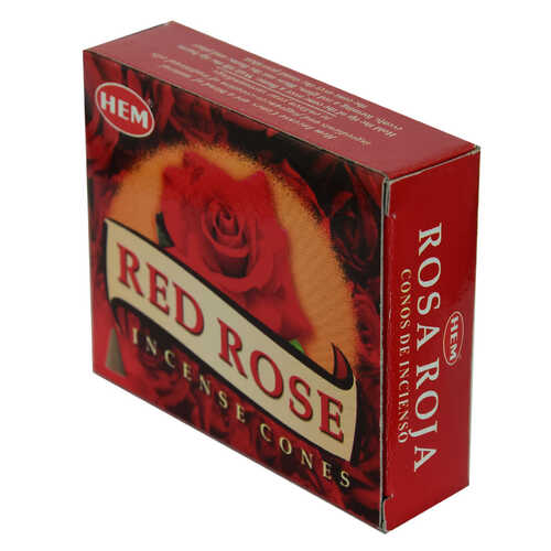 Hem Tütsü Kırmızı Gül Kokulu 10 Konik Tütsü - Red Rose