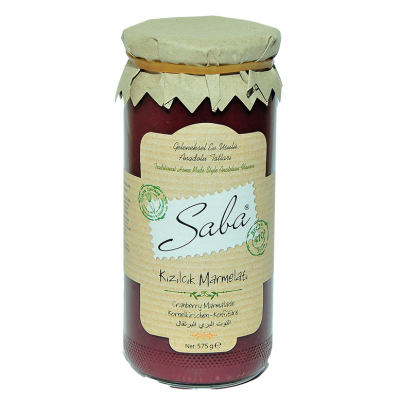Saba Kızılcık Marmelatı Cam Kavanoz 575 Gr