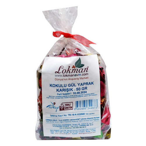 LokmanAVM Kokulu Gül Yaprak Karışık Renk 50 Gr