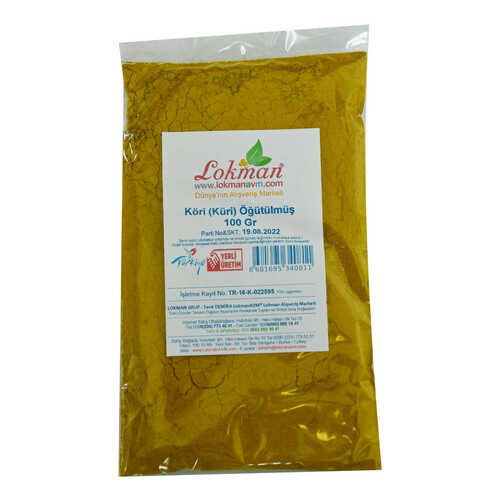 LokmanAVM Köri Öğütülmüş Baharat Karışımı Küri Curry 100 Gr Paket