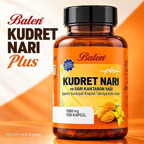 Kudret Narı Plus+ Ve Sarı Kantaron Yağı 1580 Mg 100 Kapsül - 1