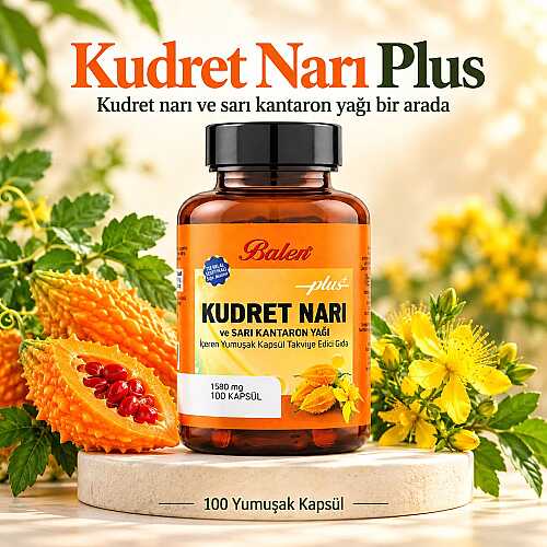 Kudret Narı Plus+ Ve Sarı Kantaron Yağı 1580 Mg 100 Kapsül - 2
