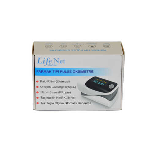 Life Net Medikal Dijital Pulse Oksimetre Parmaktan Nabız Ölçer Taşınabilir Kalp Ritim Göstergeli Oximeter YK-80A
