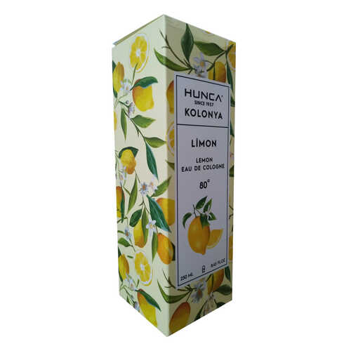 Hunca Limon Kolonyası 80 Derece Cam Şişe 250 ML - Eau De Cologne