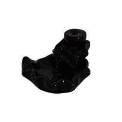 Geri Akış Buhurdanlık Tütsülük Seramik Şelale Siyah Backflow C0919 - Thumbnail